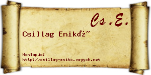Csillag Enikő névjegykártya